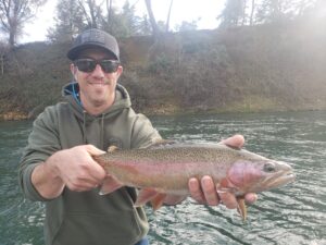 sacramento river trout caught using a strike indicator