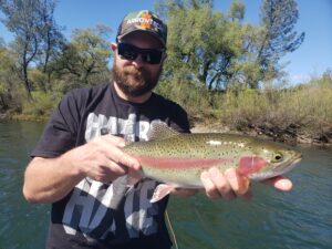 lower sacramento river trout caught fly fishing Redding CA